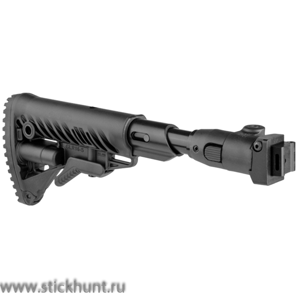Приклад складной телескопический Fab Defense M4-AKMS P SB с амортизатором для АКМС черный