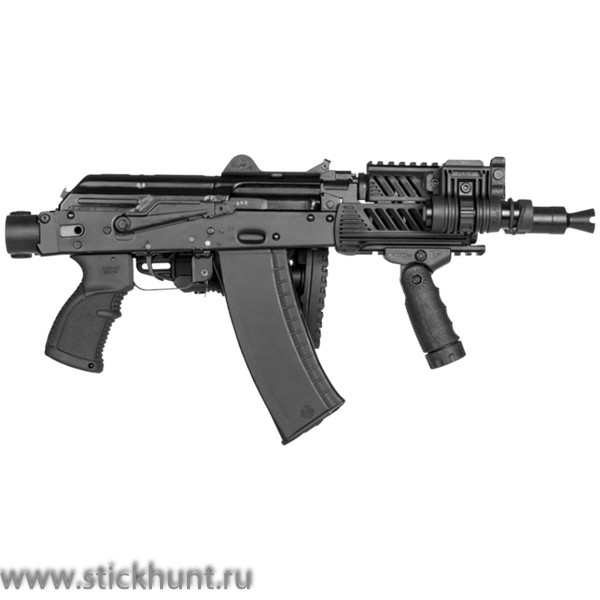Приклад складной телескопический Fab Defense M4-AKMS P SB с амортизатором для АКМС черный фото
