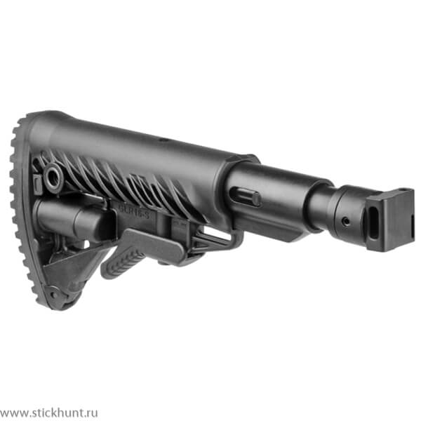 Приклад телескопический с амортизаторм Fab Defense M4-SAIGA SB для САЙГИ/AK-74M/АК-100-ых серий черный