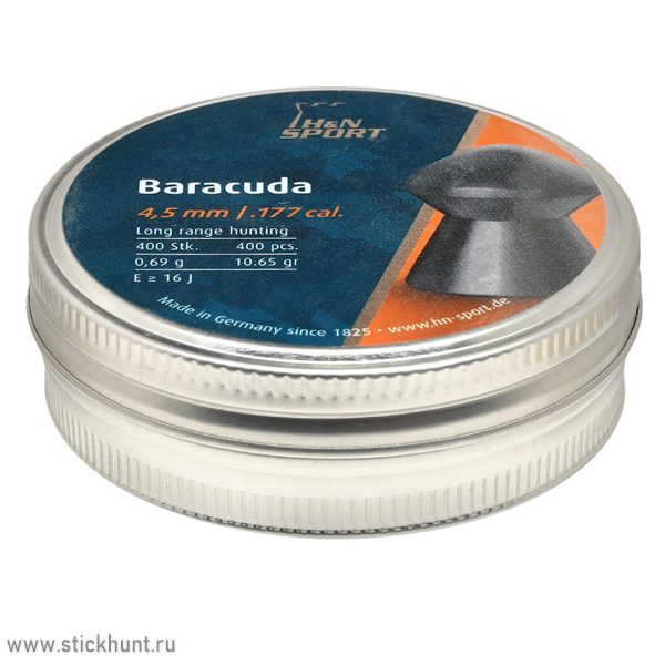 Пульки для пневматики HN Baracuda Конусообразные 4.5 мм 0.69 г (400 шт) Пульки для пневматики HN Baracuda Конусообразные 4.5 мм 0.69 г (400 шт)