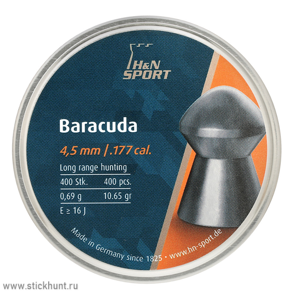 Пульки для пневматики HN Baracuda Конусообразные 4.5 мм 0.69 г (400 шт) Пульки для пневматики HN Baracuda Конусообразные 4.5 мм 0.69 г (400 шт)