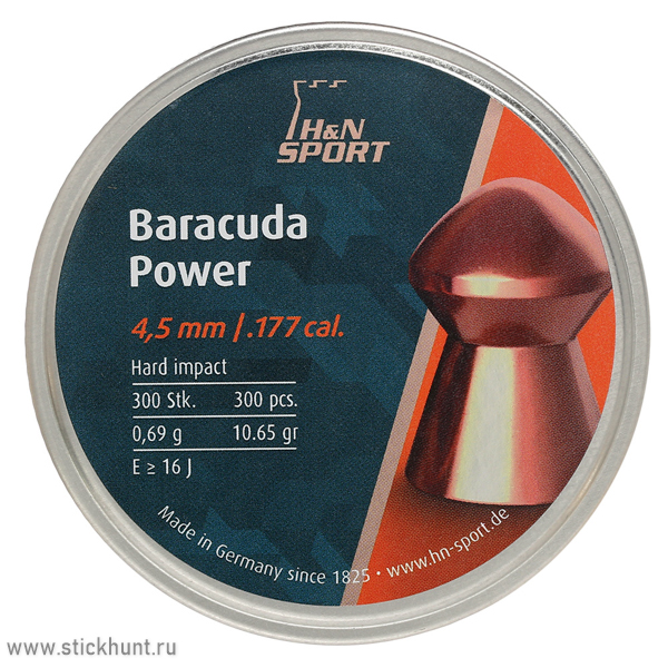 Пульки для пневматики HN Baracuda Power Конусообразные 4.5 мм 0.69 г (300 шт) Пульки для пневматики HN Baracuda Power Конусообразные 4.5 мм 0.69 г (300 шт)