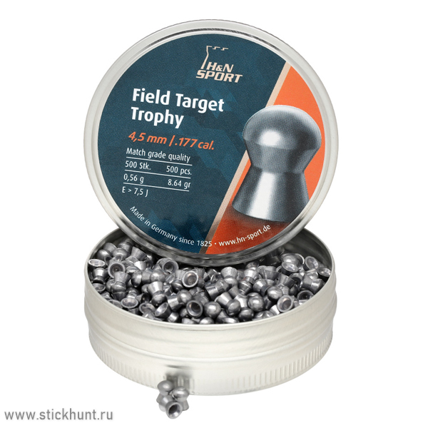 Пульки для пневматики HN Field Target Trophy Полусферические 4.5 мм 0.56 г (500 шт) Пульки для пневматики HN Field Target Trophy Полусферические 4.5 мм 0.56 г (500 шт)