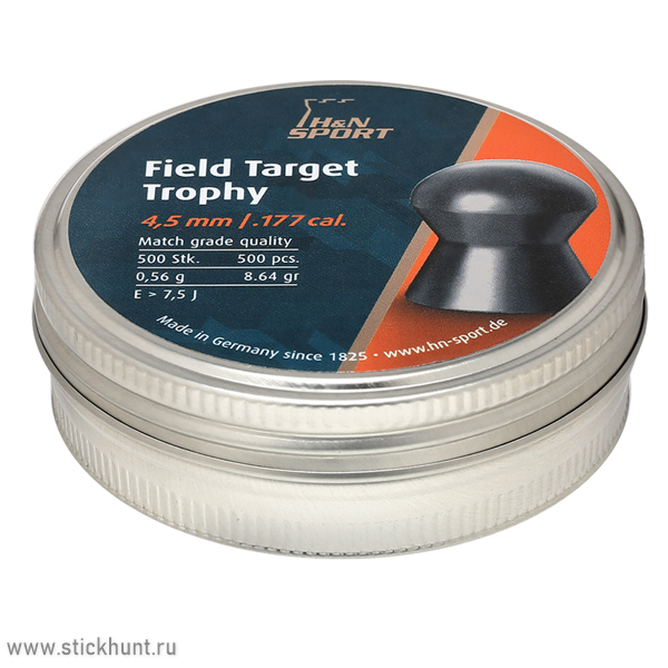 Пульки для пневматики HN Field Target Trophy Полусферические 4.5 мм 0.56 г (500 шт) Пульки для пневматики HN Field Target Trophy Полусферические 4.5 мм 0.56 г (500 шт)