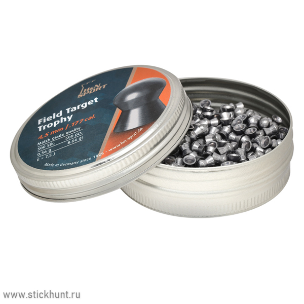 Пульки для пневматики HN Field Target Trophy Полусферические 4.5 мм 0.56 г (500 шт) Пульки для пневматики HN Field Target Trophy Полусферические 4.5 мм 0.56 г (500 шт)