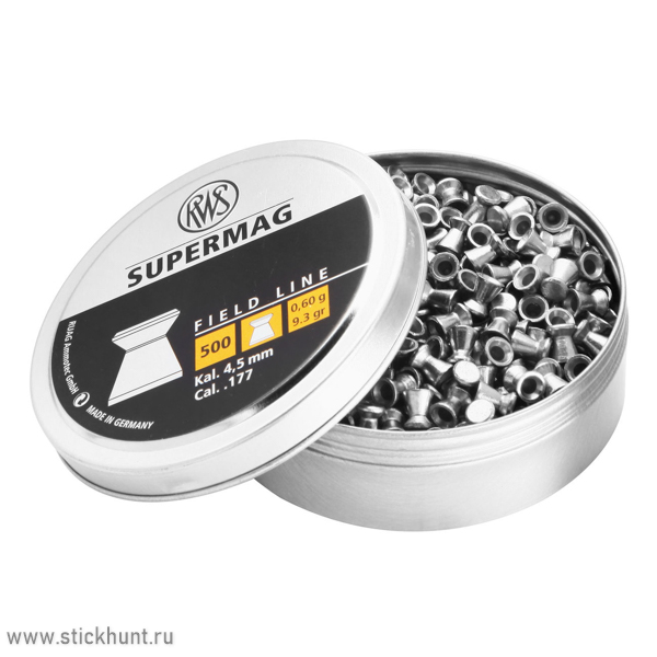 Пульки для пневматики RWS Field Supermag Плоские 4.5 мм 0.6 г (500 шт) Пульки для пневматики RWS Field Supermag Плоские 4.5 мм 0.6 г (500 шт)
