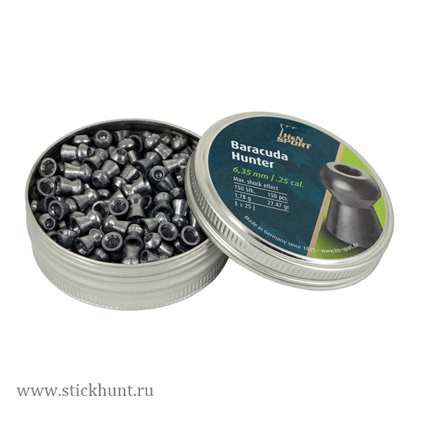 Пульки для пневматики HN Baracuda Hunter Экспансивные 6.35 мм 1.78 г (150 шт) Пульки для пневматики HN Baracuda Hunter Экспансивные 6.35 мм 1.78 г (150 шт)