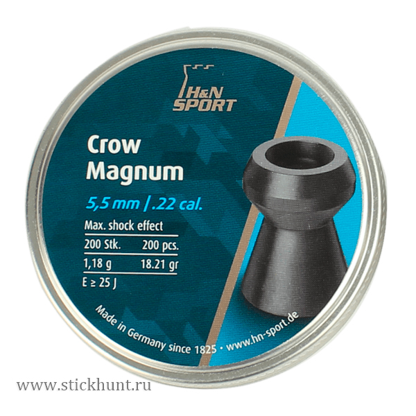 Пульки для пневматики HN Crow Magnum Экспансивные 5.5 мм 1.18 г (500 шт) Пульки для пневматики HN Crow Magnum Экспансивные 5.5 мм 1.18 г (500 шт)