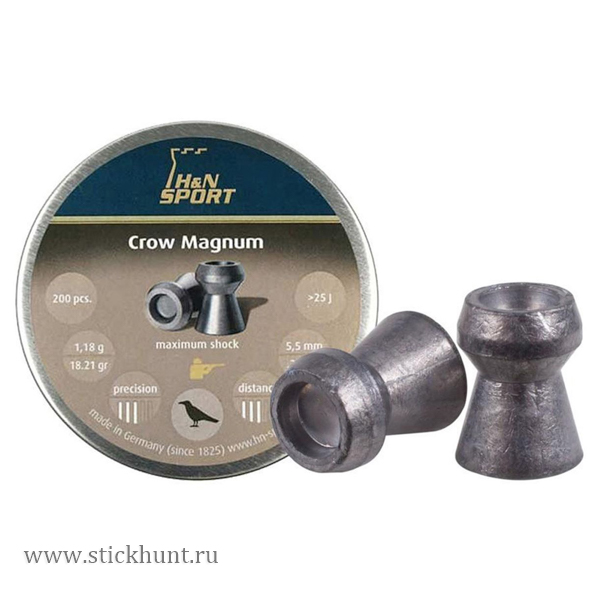 Пульки для пневматики HN Crow Magnum Экспансивные 5.5 мм 1.18 г (500 шт) Пульки для пневматики HN Crow Magnum Экспансивные 5.5 мм 1.18 г (500 шт)