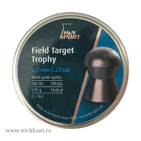 Пульки для пневматики HN Field Target Trophy Полусферические 5.5 мм 0.95 г (500 шт) Пульки для пневматики HN Field Target Trophy Полусферические 5.5 мм 0.95 г (500 шт)