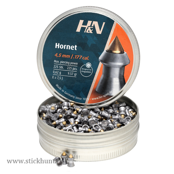 Пульки для пневматики HN Hornet Остроконечные 4.5 мм 0.57 г (225 шт) Пульки для пневматики HN Hornet Остроконечные 4.5 мм 0.57 г (225 шт)