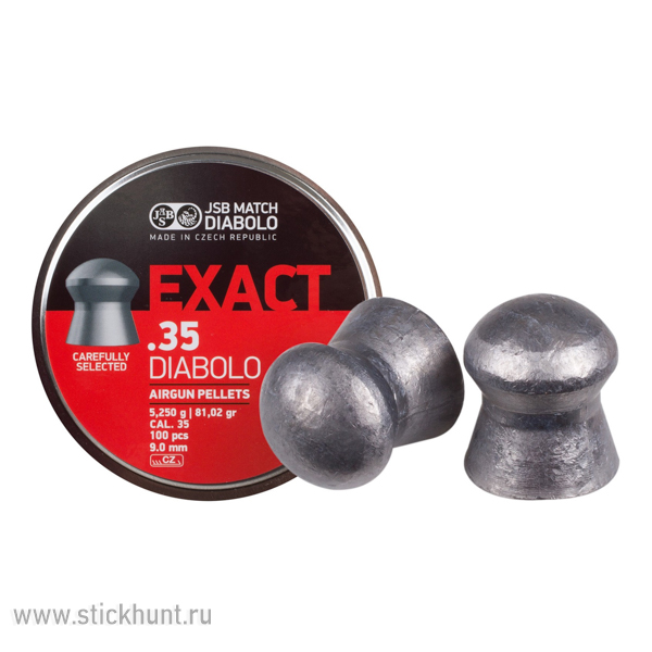 Пульки для пневматики JSB Diabolo Exact Полусферический 9 мм 5.2 г (100 шт) Пульки для пневматики JSB Diabolo Exact Полусферический 9 мм 5.2 г (100 шт)