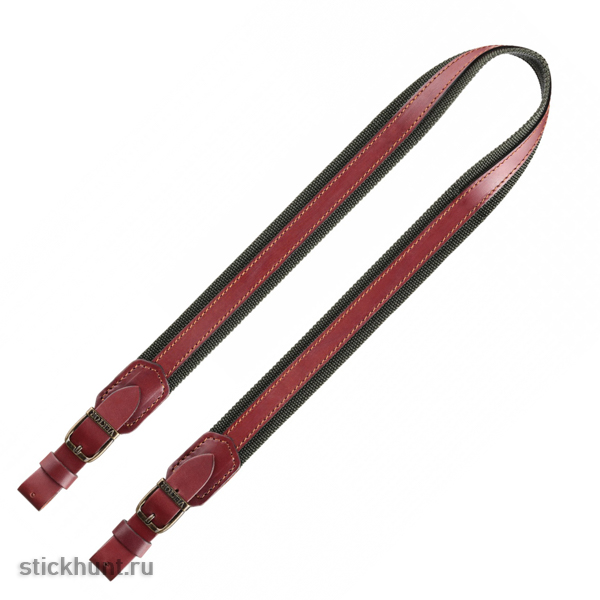 Ремень оружейный VEKTOR Р-20 без антабок из полиамидной ленты с кожаными накладками Серый Ремень оружейный VEKTOR Р-20 без антабок из полиамидной ленты с кожаными накладками Серый