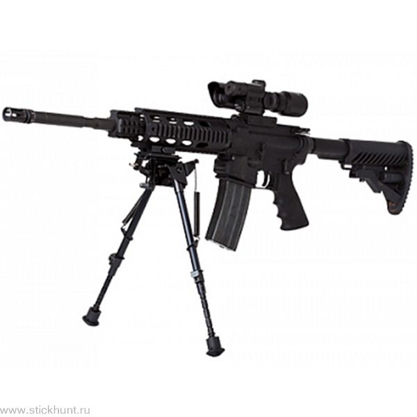 Сошки телескопические для оружия Firefield FF34024 с креплением на Антабку и на Weaver/Picatinny черный