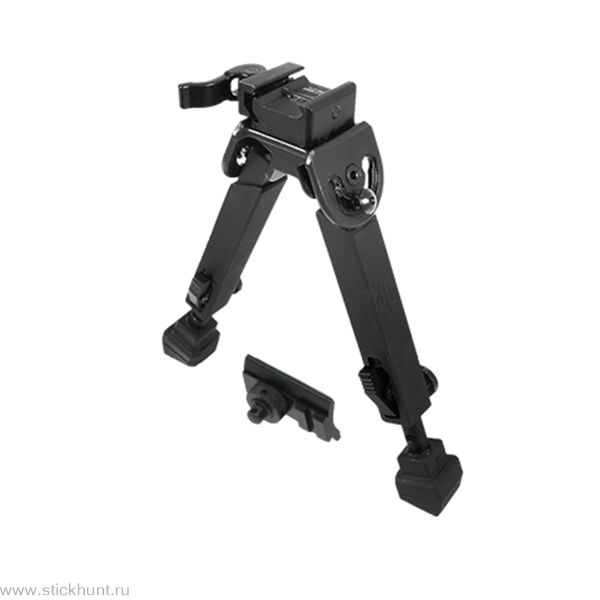 Сошки телескопические для оружия Leapers UTG TL-BP20Q-A с креплением на Антабку и на Weaver/Picatinny черный