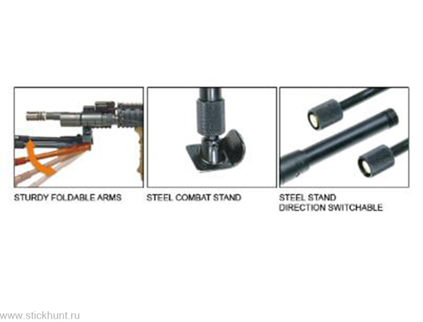 Сошки телескопические Leapers UTG TL-BP69ST быстросъемные, крепление на Антабку и Weaver/Picatinny картинка