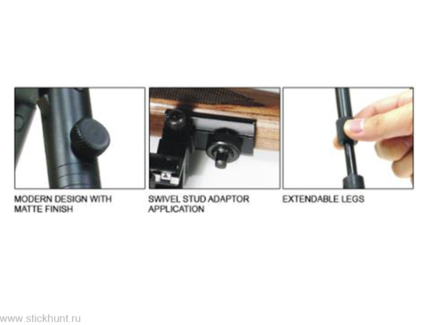 Сошки телескопические Leapers UTG TL-BP69ST быстросъемные, крепление на Антабку и Weaver/Picatinny изобажение