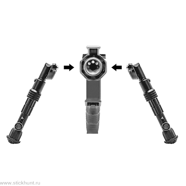 Фото Сошки телескопические для оружия Leapers UTG TL-BPDK01 с креплением на KeyMod черный