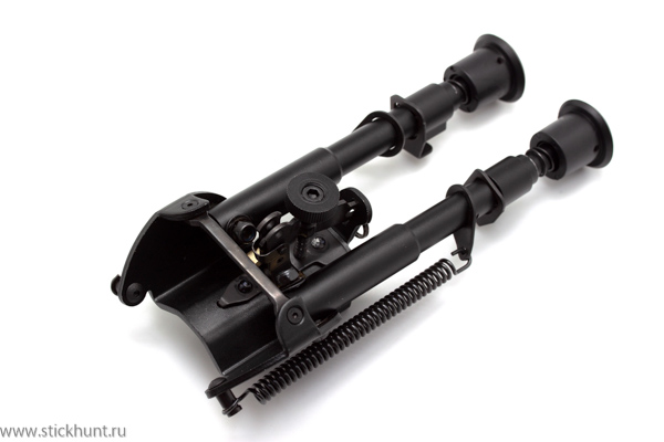 Картинка Сошки телескопические короткие Стикхант STS-07 крепление на Антабку и планку Вивера (Weaver)