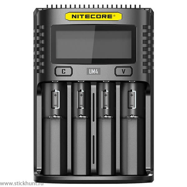 Универсальное зарядное устройство Nitecore UM4 4 канала с LCD дисплеем