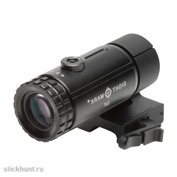 Увеличитель быстросъёмный для коллиматора Sightmark T-3 х3 на Weaver/Picatinny Чёрный Увеличитель быстросъёмный для коллиматора Sightmark T-3 х3 на Weaver/Picatinny Чёрный