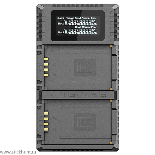 Зарядное устройство Nitecore USN10 Pro для аккумуляторов от камер Sony 2 канала