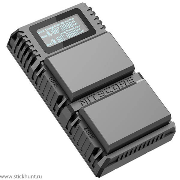 ФотоЗарядное устройство Nitecore USN10 Pro для аккумуляторов от камер Sony 2 канала