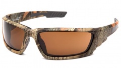 Очки баллистические стрелковые Pyramex Brevard VGSCM1018DTB Anti-fog Коричневые 23%