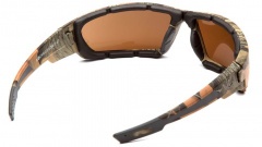 Очки баллистические стрелковые Pyramex Brevard VGSCM1018DTB Anti-fog Коричневые 23%