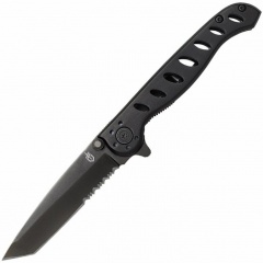 Нож складной Gerber Evo Mid & Pocket Sharpener (31-003132NDIP) Клинок 7 см с точилкой Чёрный