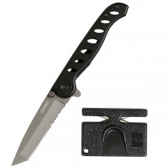 Нож складной Gerber Evo Mid & Pocket Sharpener (31-003132NDIP) Клинок 7 см с точилкой Чёрный