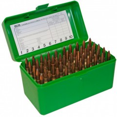 Кейс MTM Deluxe H-50-RM-10 для хранения 50 патронов 7.62X39 калибра Зелёный