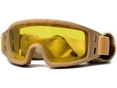 Очки-маска баллистические тактические ShotTime Puma, защитная, оправа хаки, линза жёлтая