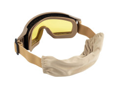Очки-маска баллистические тактические ShotTime Puma, защитная, оправа хаки, линза жёлтая