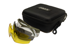 Очки баллистические стрелковые PMX Virtuel GT-1700 KIT ANTI-FOG Прозрачные 96% Жёлтые 89% Серые 23%