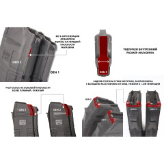 Магазин Pufgun SG545 G2 для АК-74 / Сайга 5.45х39 на 30 патронов Чёрный