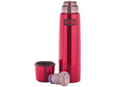 Термос для напитков THERMOS FBB-1000 Red 1L, нержавеющая сталь, клапан, крышка-чашка, красный
