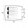 Палатка туристическая Trimm Alfa-D для 3-х человек Зелёный
