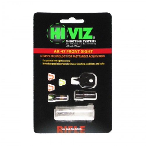 Мушка HiViz AK2010 для АК / Вепрь / Сайга / Тигр 2 зелёных и 2 красных оптоволокна