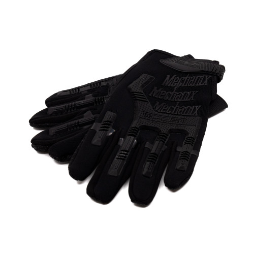 Перчатки тактические Outdoor Gloves Adventure полноразмерные прорезиненные Чёрный
