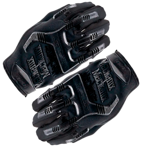 Перчатки тактические Outdoor Gloves Adventure полноразмерные прорезиненные Чёрный