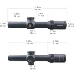 Прицел оптический Vector Optics Continental X6 1-6X28 IR FFP FP WP (SCFF-31) Сетка BDC & Wind