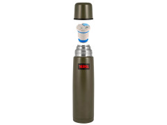 Термос для напитков THERMOS FBB-750 AG 0.75L, нержавеющая сталь, клапан, крышка-чашка, Army Green