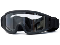 Очки-маска баллистические тактические ShotTime Puma, защитная, оправа чёрная, линза прозрачная