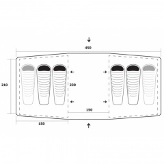 Палатка туристическая Trimm Comfot II для 6 человек Синий