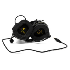 Наушники активные стрелковые Earmor ME5-GN-NOGEL c микрофоном и кабелем для тангенты 22-82 ДБ Хаки