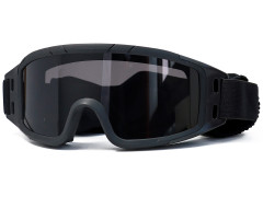 Очки-маска баллистические тактические ShotTime Puma, защитная, оправа чёрная, линза серая