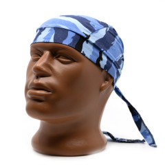 Бандана Стикхант Tactical BDU на завязках 100% Хлопок Мультикам (Синий)