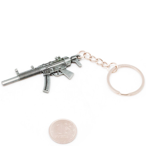 Брелок Microgun S Пистолет-пулемет Heckler and Koch MP5 SD Серебряный