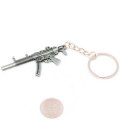 Брелок Microgun S Пистолет-пулемет Heckler and Koch MP5 SD Серебряный